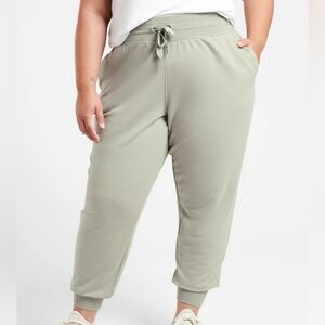 Athleta Balance Jogger Drawstring Waist Pull On Tapered Crop Mint Blue XL